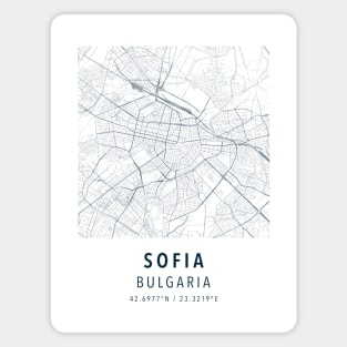 sofia simple map Magnet